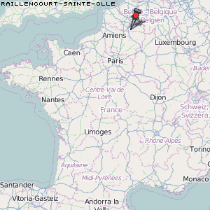 Raillencourt-Sainte-Olle Karte Frankreich
