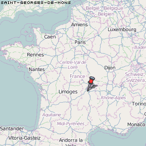 Saint-Georges-de-Mons Karte Frankreich