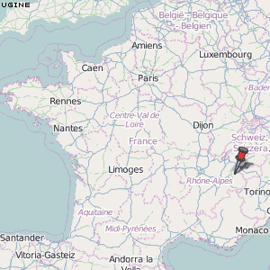 Ugine Karte Frankreich
