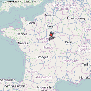 Nouan-le-Fuzelier Karte Frankreich