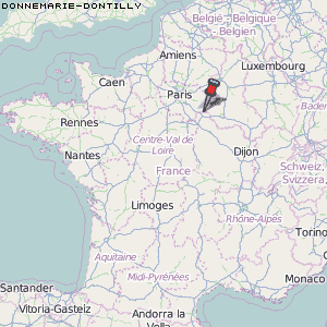 Donnemarie-Dontilly Karte Frankreich
