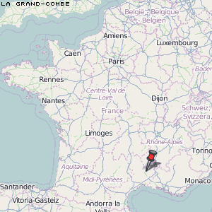 La Grand-Combe Karte Frankreich