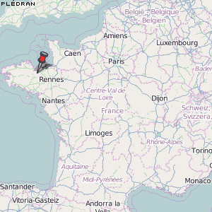 Plédran Karte Frankreich