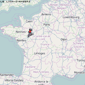 Le Lion-d'Angers Karte Frankreich
