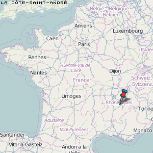 La Côte-Saint-André Karte Frankreich
