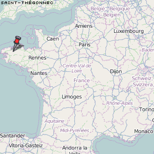 Saint-Thégonnec Karte Frankreich