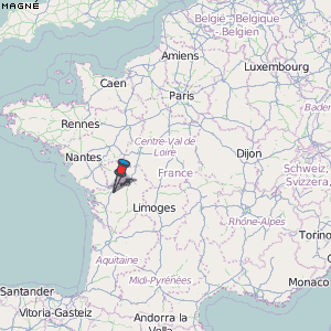 Magné Karte Frankreich