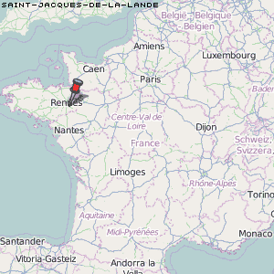Saint-Jacques-de-la-Lande Karte Frankreich
