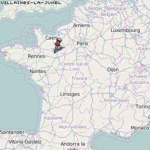 Villaines-la-Juhel Karte Frankreich