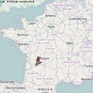 La Roche-Chalais Karte Frankreich