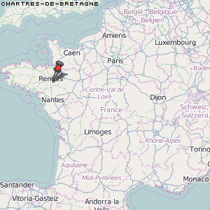 Chartres-de-Bretagne Karte Frankreich
