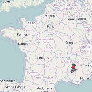 Nyons Karte Frankreich