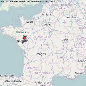 Saint-Philbert-de-Grand-Lieu Karte Frankreich