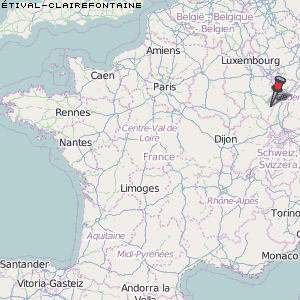 Étival-Clairefontaine Karte Frankreich