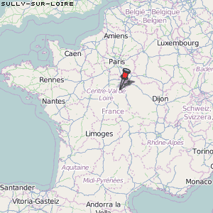 Sully-sur-Loire Karte Frankreich