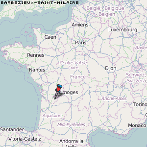 Barbezieux-Saint-Hilaire Karte Frankreich