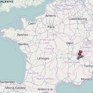 Albens Karte Frankreich