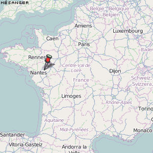 Mésanger Karte Frankreich