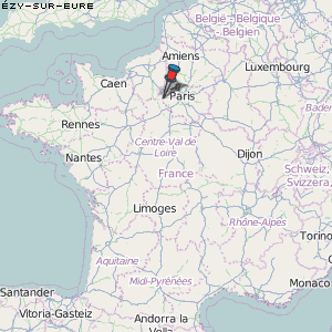 Ézy-sur-Eure Karte Frankreich