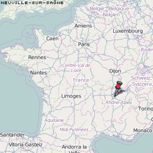 Neuville-sur-Saône Karte Frankreich