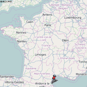 Baixas Karte Frankreich