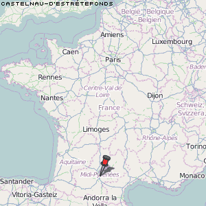 Castelnau-d'Estrétefonds Karte Frankreich
