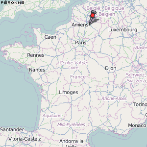 Péronne Karte Frankreich