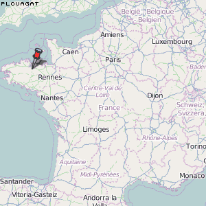 Plouagat Karte Frankreich
