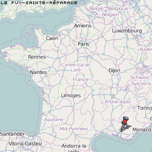 Le Puy-Sainte-Réparade Karte Frankreich