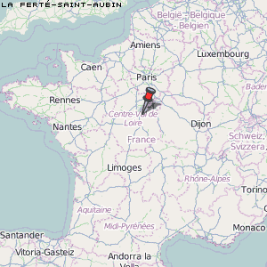 La Ferté-Saint-Aubin Karte Frankreich