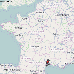 Montady Karte Frankreich