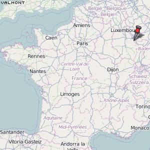 Valmont Karte Frankreich