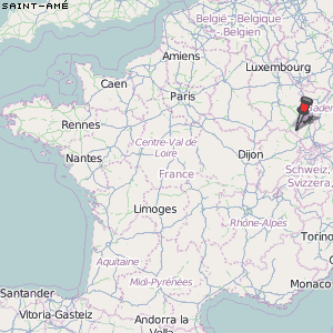 Saint-Amé Karte Frankreich