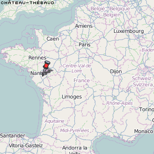 Château-Thébaud Karte Frankreich