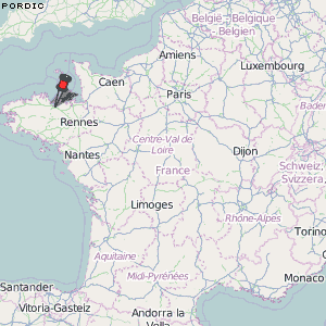 Pordic Karte Frankreich