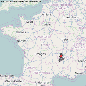 Saint-Germain-Laprade Karte Frankreich