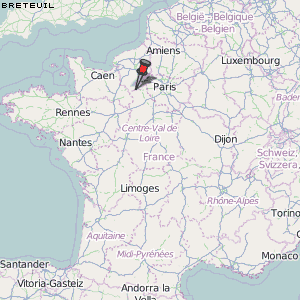 Breteuil Karte Frankreich