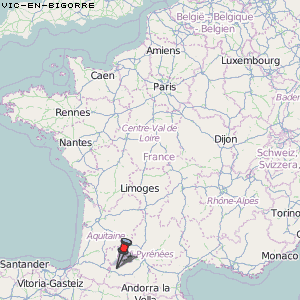Vic-en-Bigorre Karte Frankreich