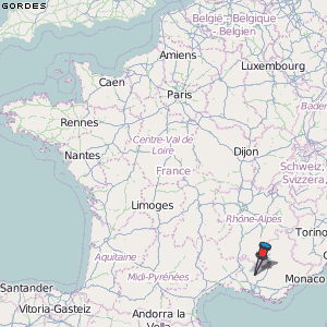 Gordes Karte Frankreich