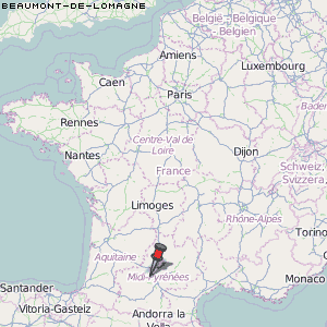 Beaumont-de-Lomagne Karte Frankreich