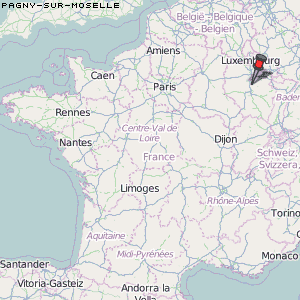 Pagny-sur-Moselle Karte Frankreich