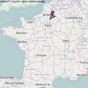 Saint-Just-en-Chaussée Karte Frankreich