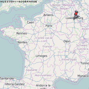 Hussigny-Godbrange Karte Frankreich