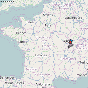 Branges Karte Frankreich