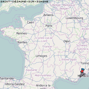 Saint-Cézaire-sur-Siagne Karte Frankreich