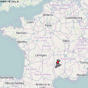 Marvejols Karte Frankreich