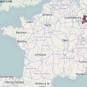 Bitche Karte Frankreich