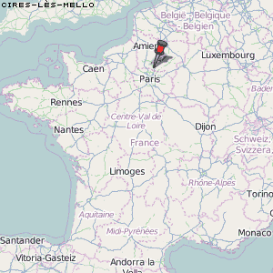 Cires-lès-Mello Karte Frankreich