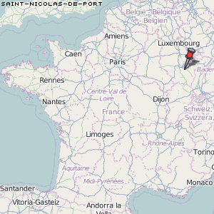 Saint-Nicolas-de-Port Karte Frankreich