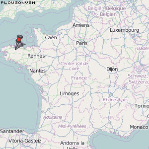 Plougonven Karte Frankreich